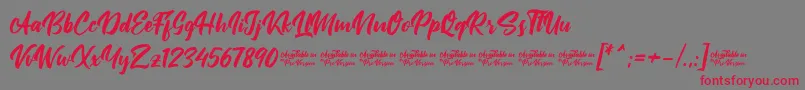 Jatayu Font – Red Fonts on Gray Background