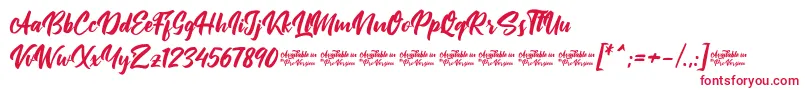 Jatayu Font – Red Fonts on White Background