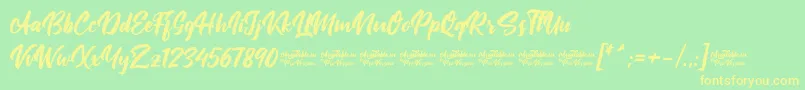 Jatayu Font – Yellow Fonts on Green Background