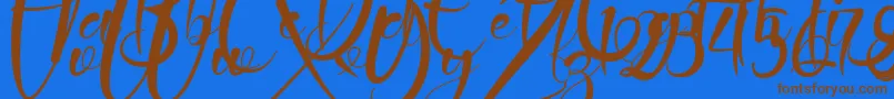 Police Jattestor Demo – polices brunes sur fond bleu