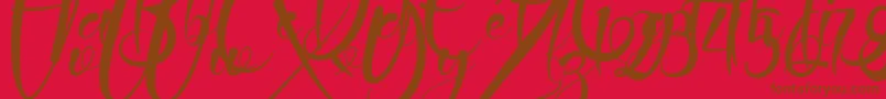 Jattestor Demo Font – Brown Fonts on Red Background