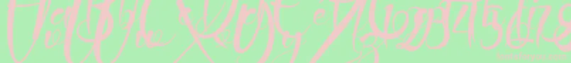 Jattestor Demo Font – Pink Fonts on Green Background