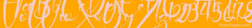 Jattestor Demo Font – Pink Fonts on Orange Background