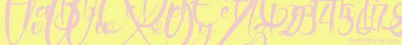 Jattestor Demo Font – Pink Fonts on Yellow Background