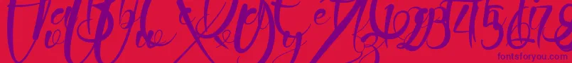 Jattestor Demo Font – Purple Fonts on Red Background