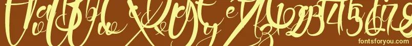 Jattestor Demo Font – Yellow Fonts on Brown Background