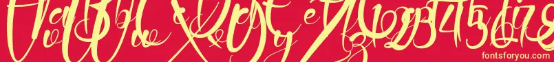 Jattestor Demo Font – Yellow Fonts on Red Background