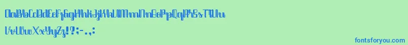 Java Brush Font – Blue Fonts on Green Background