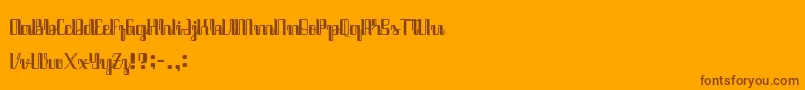 Java Brush Font – Brown Fonts on Orange Background