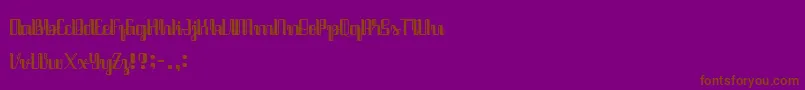 Java Brush Font – Brown Fonts on Purple Background