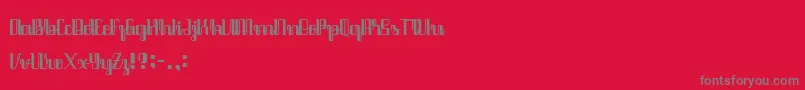 フォントJava Brush – 赤い背景に灰色の文字