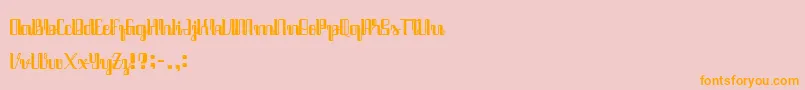 Java Brush-Schriftart – Orangefarbene Schriften auf rosa Hintergrund