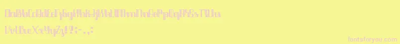 Java Brush Font – Pink Fonts on Yellow Background