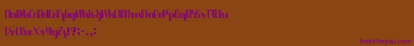 Java Brush Font – Purple Fonts on Brown Background