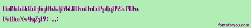 Java Brush Font – Purple Fonts on Green Background