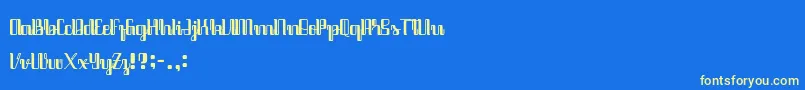 Java Brush Font – Yellow Fonts on Blue Background