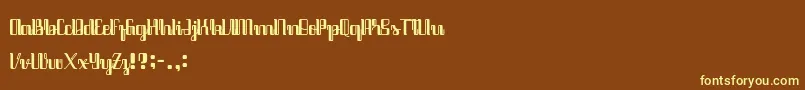 Java Brush-fontti – keltaiset fontit ruskealla taustalla