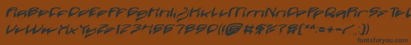 Police Java Island Bold Italic – polices noires sur fond brun