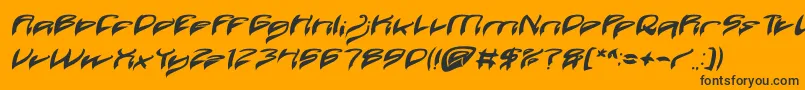 Java Island Bold Italic Font – Black Fonts on Orange Background