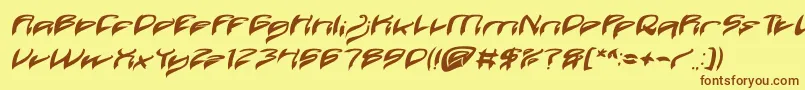 fuente Java Island Bold Italic – Fuentes Marrones Sobre Fondo Amarillo