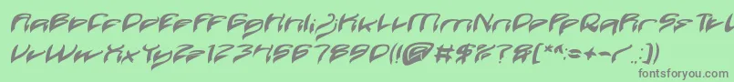 Шрифт Java Island Bold Italic – серые шрифты на зелёном фоне