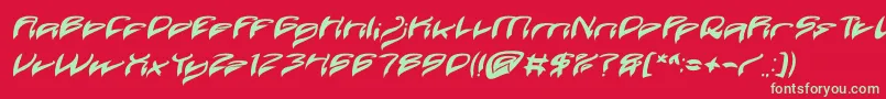 Шрифт Java Island Bold Italic – зелёные шрифты на красном фоне