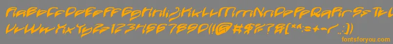 Czcionka Java Island Bold Italic – pomarańczowe czcionki na szarym tle