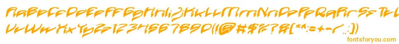 Java Island Bold Italic-Schriftart – Orangefarbene Schriften