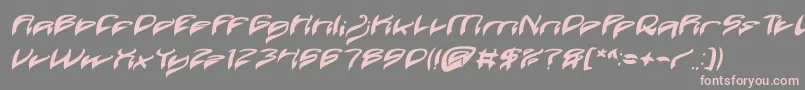 Fonte Java Island Bold Italic – fontes rosa em um fundo cinza