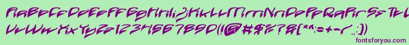 fuente Java Island Bold Italic – Fuentes Moradas Sobre Fondo Verde
