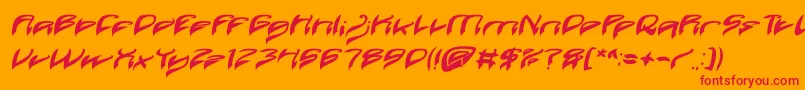 Java Island Bold Italic Font – Red Fonts on Orange Background