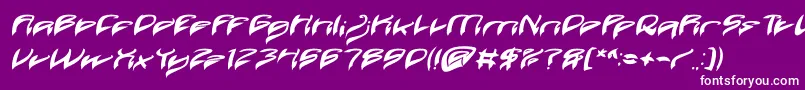 Java Island Bold Italic Font – White Fonts on Purple Background