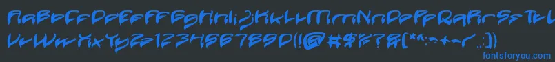 Java Island Bold Font – Blue Fonts on Black Background