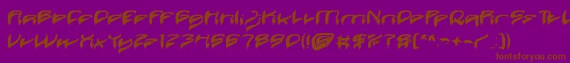 Java Island Bold Font – Brown Fonts on Purple Background