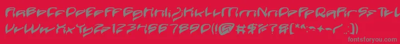 Java Island Bold Font – Gray Fonts on Red Background