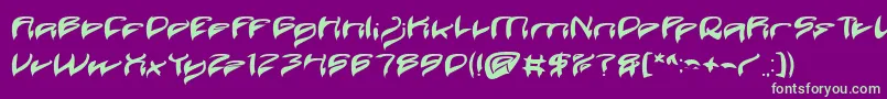 Java Island Bold Font – Green Fonts on Purple Background