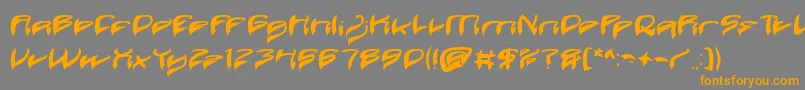 Fonte Java Island Bold – fontes laranjas em um fundo cinza
