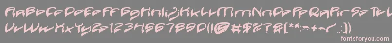 Fonte Java Island Bold – fontes rosa em um fundo cinza