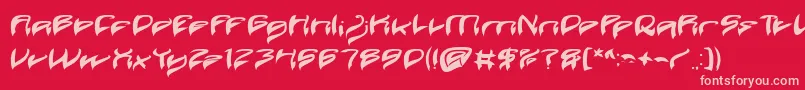 Police Java Island Bold – polices roses sur fond rouge