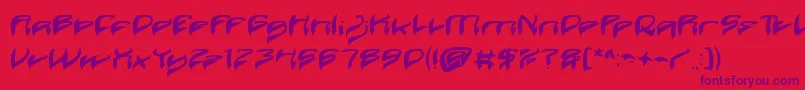 Java Island Bold Font – Purple Fonts on Red Background