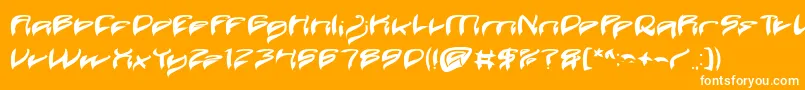 Fonte Java Island Bold – fontes brancas em um fundo laranja