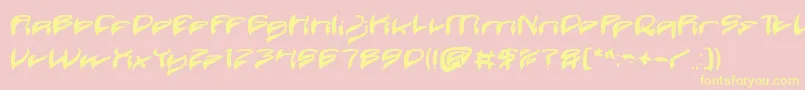 Java Island Bold Font – Yellow Fonts on Pink Background