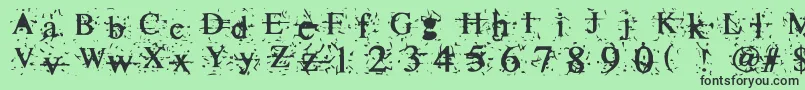 MoshPit Font – Black Fonts on Green Background