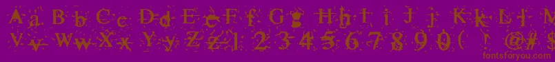 MoshPit Font – Brown Fonts on Purple Background