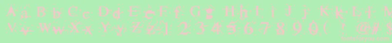 MoshPit Font – Pink Fonts on Green Background