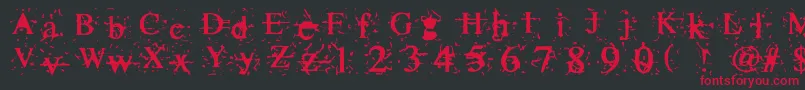 MoshPit Font – Red Fonts on Black Background