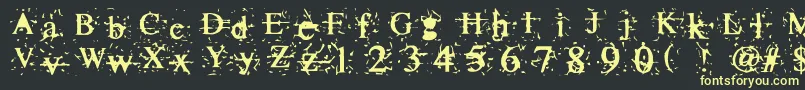 MoshPit Font – Yellow Fonts on Black Background