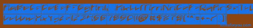 Java Island Inverse Font – Blue Fonts on Brown Background