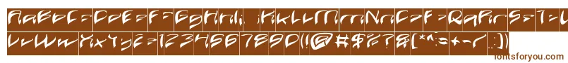 Шрифт Java Island Inverse – коричневые шрифты на белом фоне