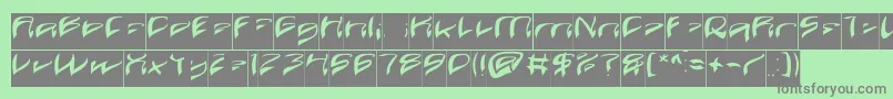 Java Island Inverse Font – Gray Fonts on Green Background